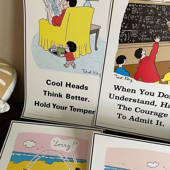 Positive Attitude 1980’s Posters Think Ahead Do The Right Thing set of 6! - Picture 13 of 15